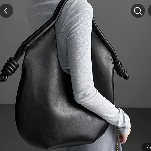 Amazon Elegant Brown PU Shoulder Bag - Picture 7 of 7